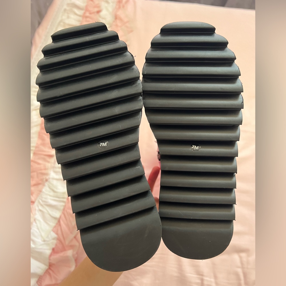 COPY - Dolls Kill Widow Pink and Black Spiked Platform Boots - Picture 4 of 5